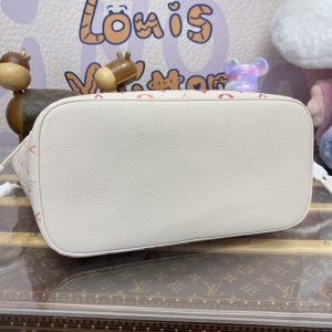 Replica Louis Vuitton Neverfull MM White Orange - top-rated replica designer bag