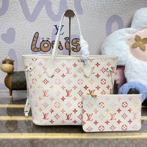 Replica Louis Vuitton Neverfull MM White Orange - best-selling designer handbag dupe