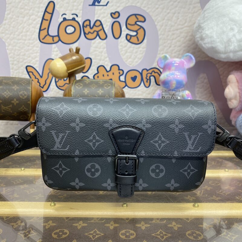 Replica Louis Vuitton Wearable Wallet Black - near-authentic luxury replica handbag