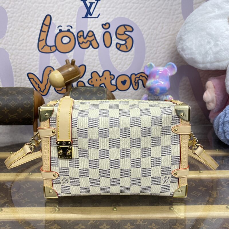 Replica Louis Vuitton Side Trunk Beige Square - near-authentic luxury replica handbag