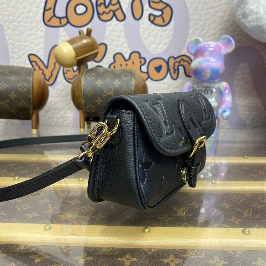 Replica Louis Vuitton Nano Diane Black - realistic designer-inspired fake bag