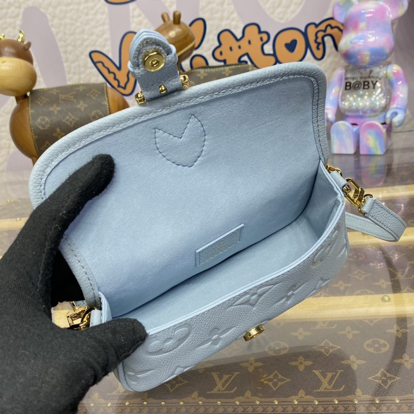 Replica Louis Vuitton Wallet on Chain Ivy Sky Blue - authentic-look luxury purse replica