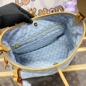 Replica Louis Vuitton Carry All PM Light Denim - high-quality designer bag clone