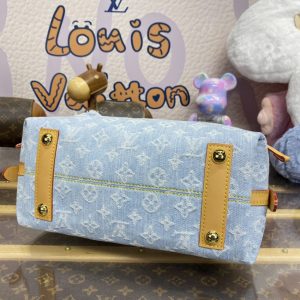 Replica Louis Vuitton Carry All PM Light Denim - near-authentic luxury replica handbag