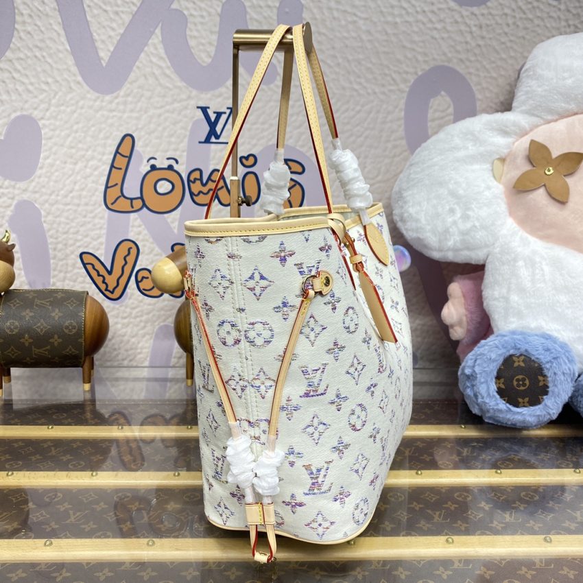 Replica Louis Vuitton Neverfull MM White - high-end fake designer purse