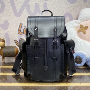 Replica Louis Vuitton Christopher Backpack Black - top-tier luxury replica shoulder bag