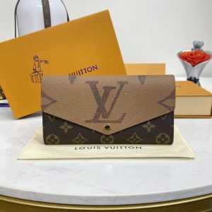 Replica Louis Vuitton Sarah Wallet Light Brown - premium-grade designer purse dupe