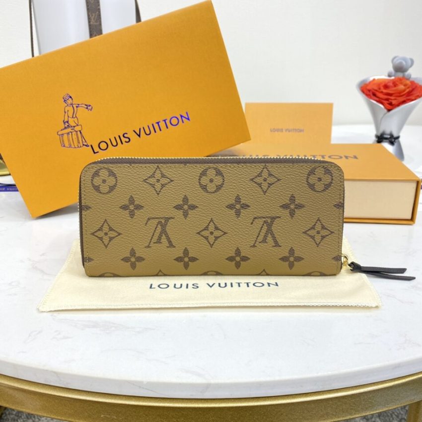 Replica Louis Vuitton Clemence Wallet Light Brown - top-rated replica designer bag