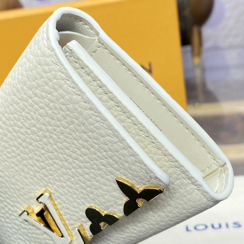 Replica Loius Vuitton Capucines Compact Wallet White - authentic-look luxury purse replica