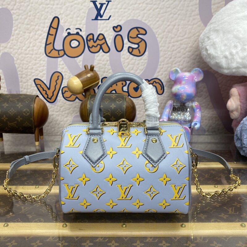 Replica Louis Vuitton Speedy Bandouliere 20 Blue Limited - near-authentic luxury replica handbag