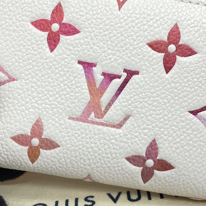Replica Louis Vuitton Zipper Coin Purse White&Pink - realistic designer-inspired fake bag