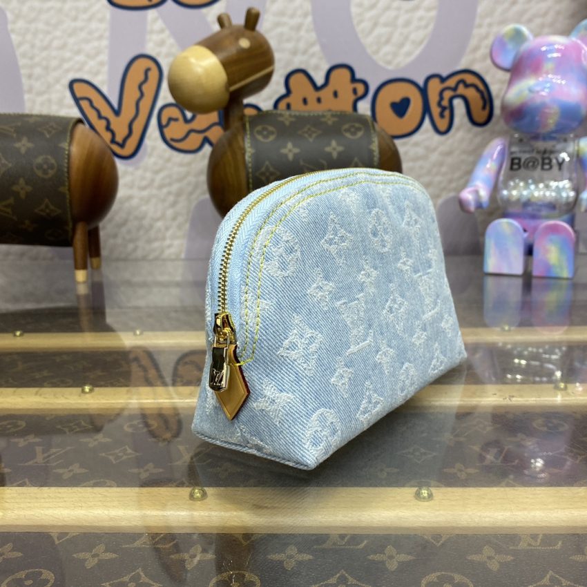 Replica Louis Vuitton Pochette Cosmétique Denim - premium 1:1 fake handbag model