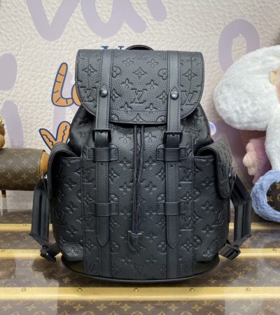 Replica Louis Vuitton Christopher Backpack Full Black - realistic designer-inspired fake bag