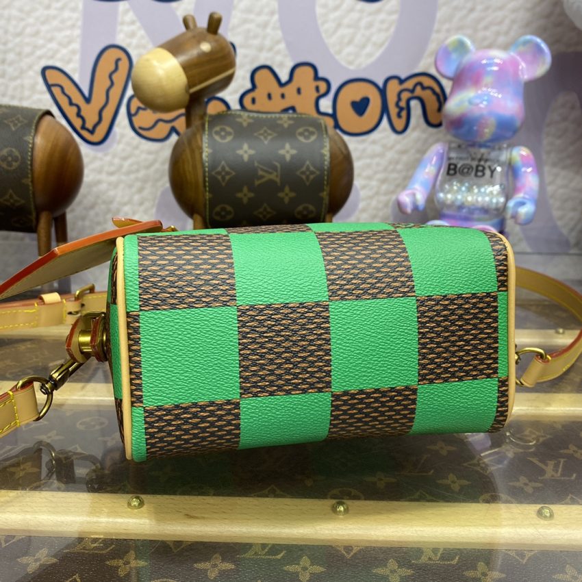 Replica Louis Vuitton Speedy 18 Green Grid - premium-grade designer purse dupe