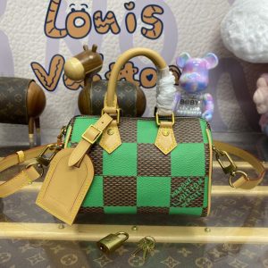 Replica Louis Vuitton Speedy 18 Green Grid - elite superclone designer purse