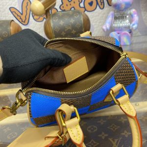 Replica Louis Vuitton Speedy 18 Blue Grid - premium-grade designer purse dupe