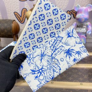 Replica Louis Vuitton Félicie Pochette Blue Pink - high-quality designer bag clone