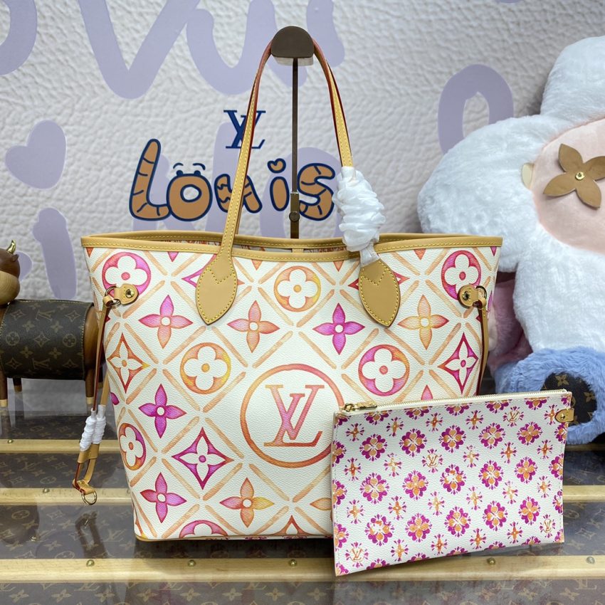 Replica Louis Vuitton Neverfull MM Orange - near-authentic luxury replica handbag