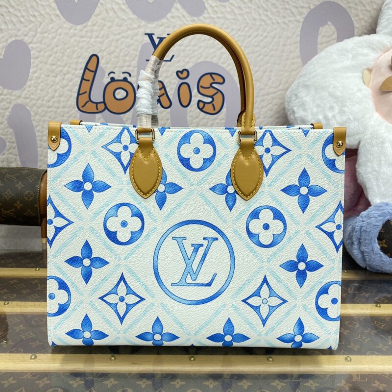 Replica LV OnTheGo Blue - authentic-look luxury purse replica