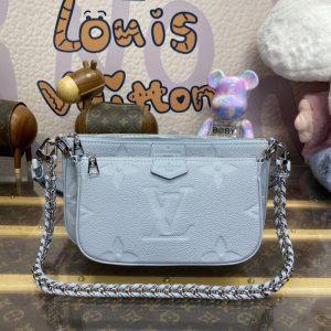 Replica Louis Vuitton Multi Pochette Accessoires Light Blue - near-authentic luxury replica handbag