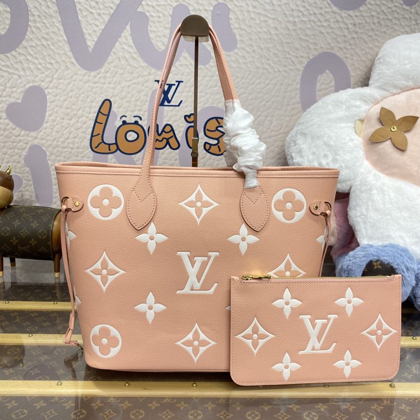 Replica Louis Vuitton Neverfull MM Apricote - 1:1 designer replica handbag