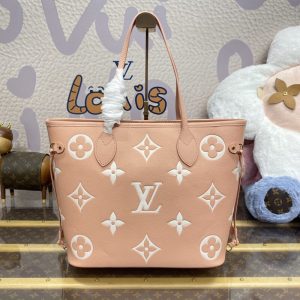 Replica Louis Vuitton Neverfull MM Apricote - best quality luxury bag dupe