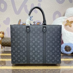 Replica Louis Vuitton Sac Plat Black Large - top-tier luxury replica shoulder bag