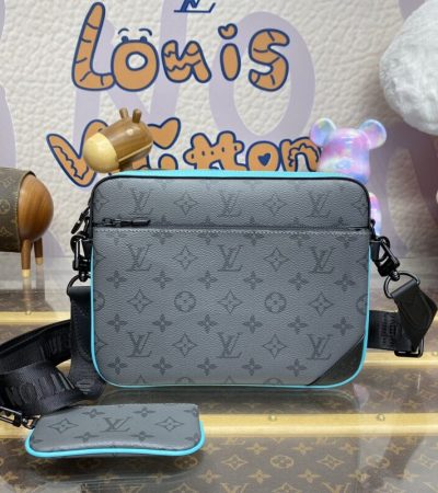 Replica Louis Vuitton Trio Messenger Grey&Tiffany - authentic-look luxury purse replica
