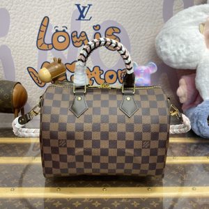 Replica Louis Vuitton Speedy Bandouliere 25 Brown Grid - best quality luxury bag dupe