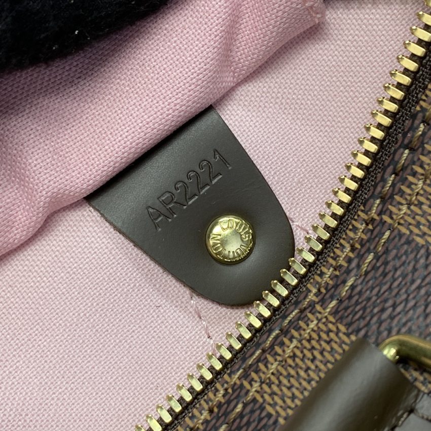 Replica Louis Vuitton Speedy 18 Brown Grid - best quality luxury bag dupe