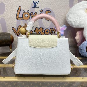 Replica Loius Vuitton Capucines White Pink - realistic designer-inspired fake bag