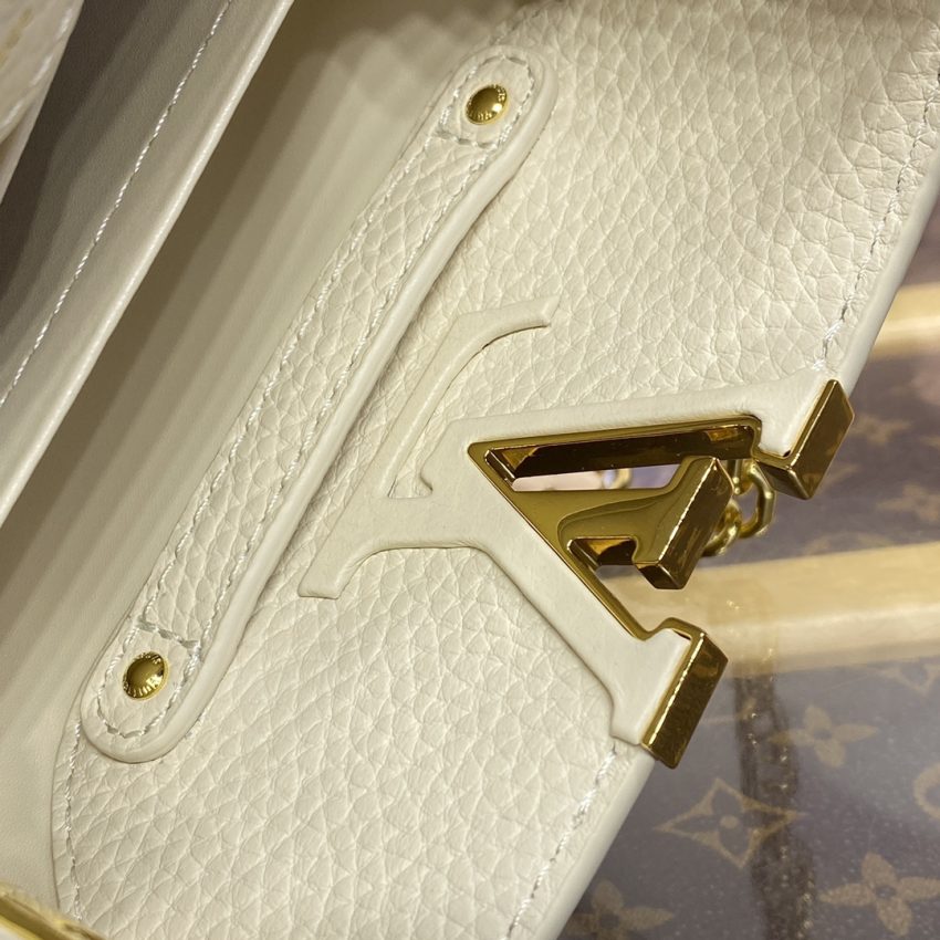 Replica Loius Vuitton Capucines Beige Blue - authentic-look luxury purse replica