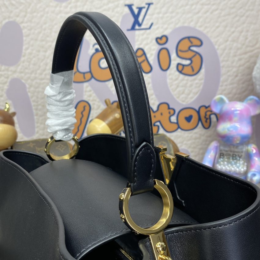 Replica Loius Vuitton Capucines Large Black Full - high-accuracy replica luxury purse