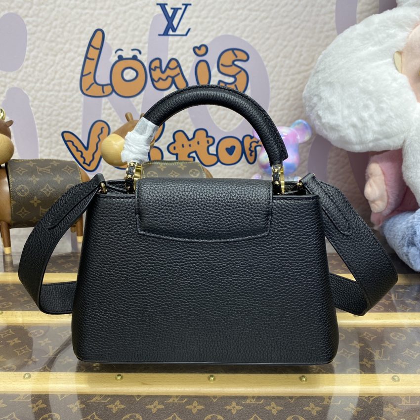 Replica Loius Vuitton Capucines Full Black - authentic-look luxury purse replica