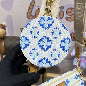 Replica Louis Vuitton Multi Pochette Accessoires White Blue - premium-grade designer purse dupe
