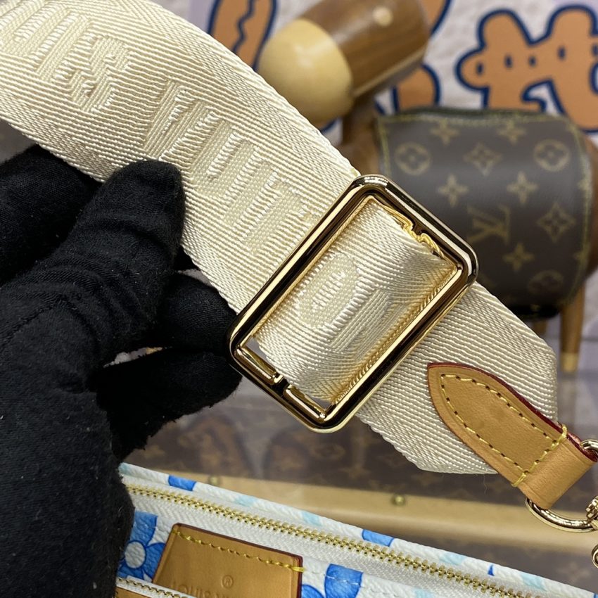 Replica Louis Vuitton Multi Pochette Accessoires White Blue - elite superclone designer purse