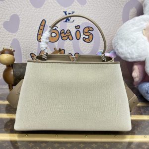 Replica Loius Vuitton Capucines Beige Silk - best-selling designer handbag dupe