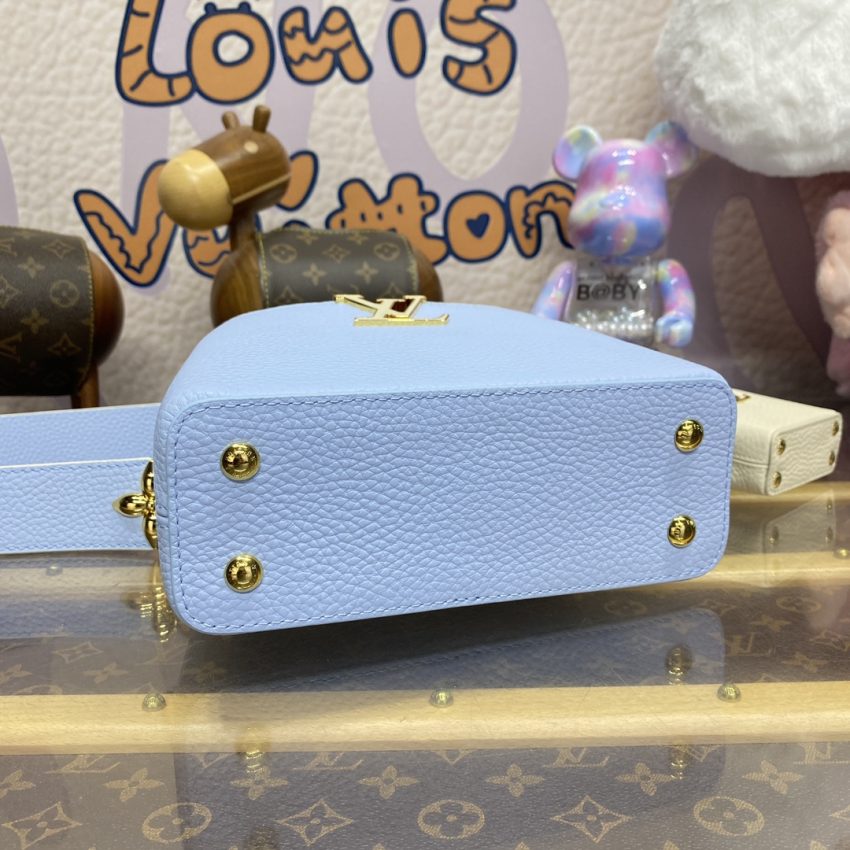 Replica Loius Vuitton Capucines Light Blue - ultra-realistic fake designer tote
