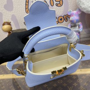 Replica Loius Vuitton Capucines Light Blue - high-end fake designer purse