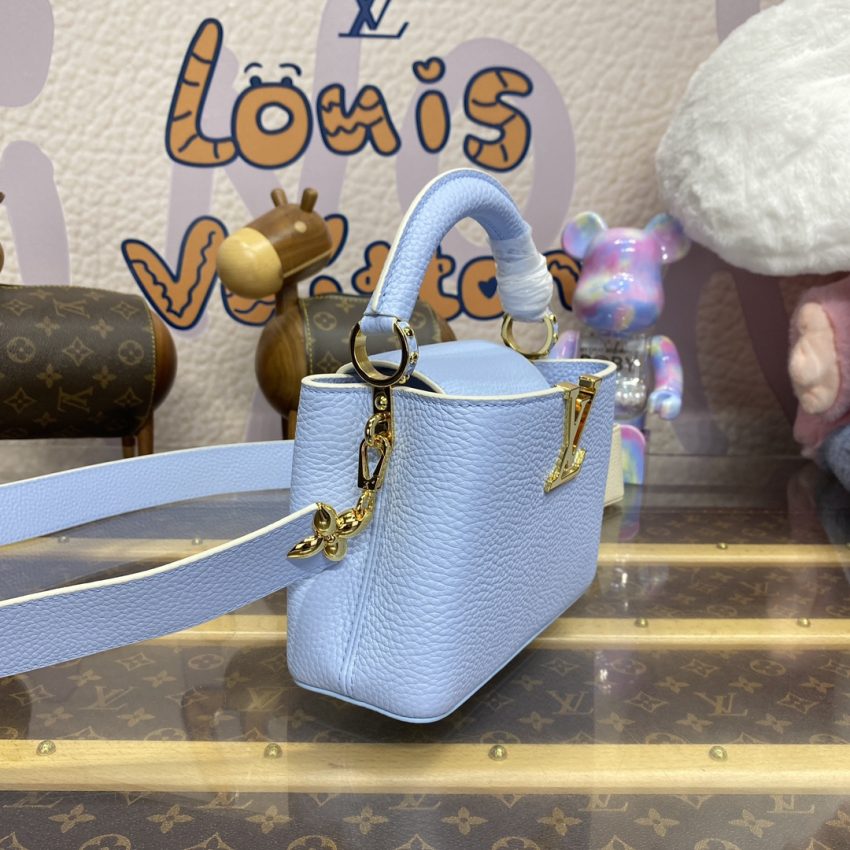 Replica Loius Vuitton Capucines Light Blue - ultra-realistic fake designer tote