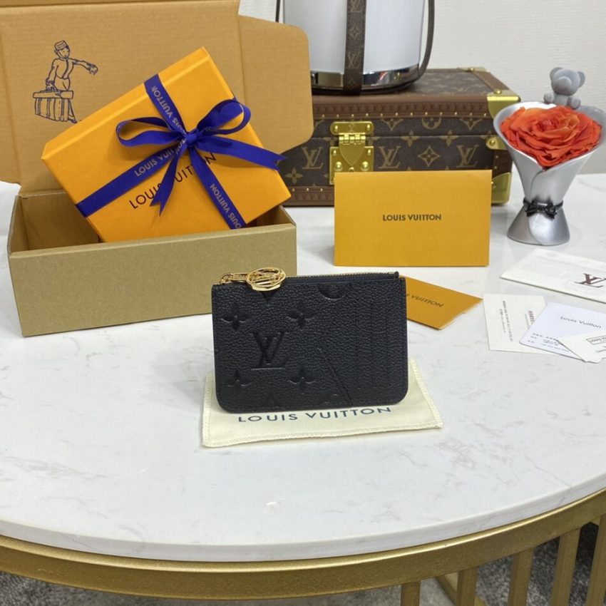 Replica Louis Vuitton Romy Card Holder Black - high-quality designer bag clone