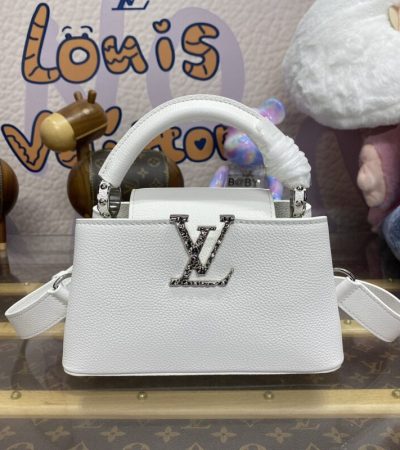 Replica Loius Vuitton Capucines East West White - authentic-look luxury purse replica