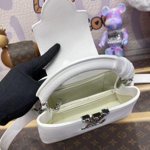 Replica Loius Vuitton Capucines East West White - realistic designer-inspired fake bag