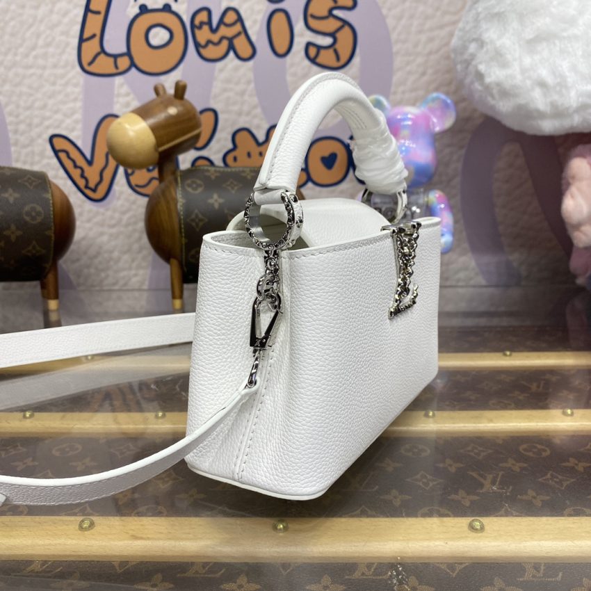 Replica Loius Vuitton Capucines East West White - premium-grade designer purse dupe