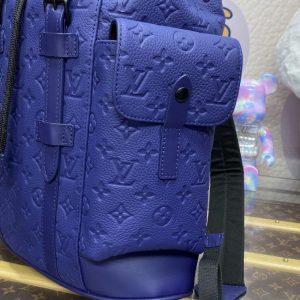Replica Louis Vuitton Christopher Backpack Blue - high-end fake designer purse