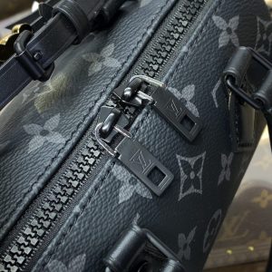 Replica Louis Vuitton Speedy 18 Black - top-tier luxury replica shoulder bag