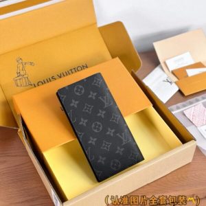 Replica Louis Vuitton Brazza Wallet Black - authentic-look luxury purse replica