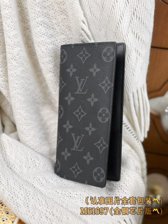 Replica Louis Vuitton Brazza Wallet Black - elite superclone designer purse
