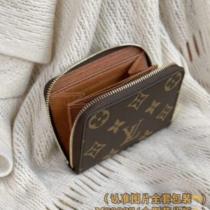 Replica Louis Vuitton Zipper Coin Purse Brown - high-accuracy replica luxury purse
