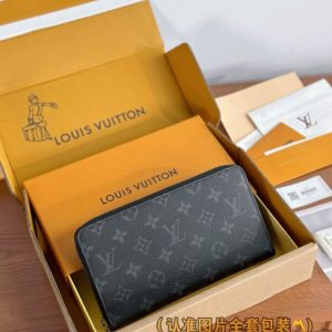 Replica Louis Vuitton Zippy Wallet Black - realistic designer-inspired fake bag
